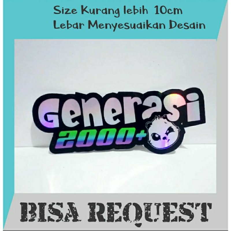 stiker hologram rainbow generasi  2000+