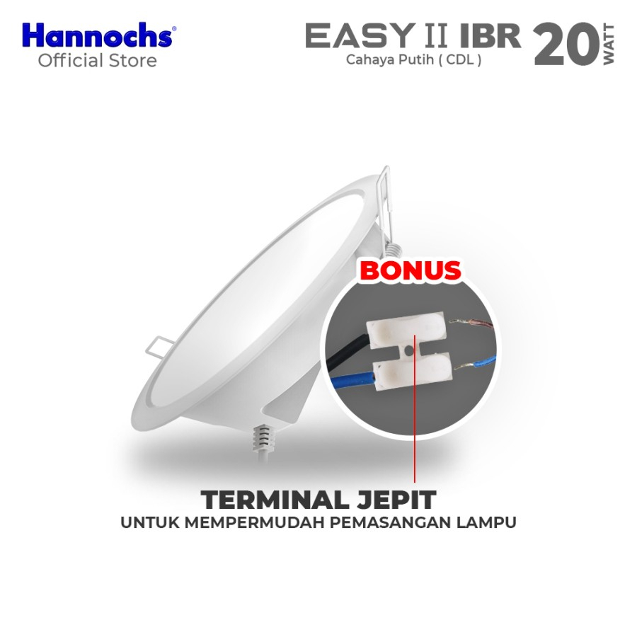 Hannochs Downlight LED EASY II 20W IBR Cahaya Putih