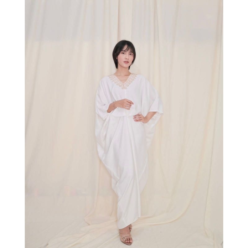 Gamis Lebaran Kaftan Casual Silky Premium Baju Lebaran Wanita