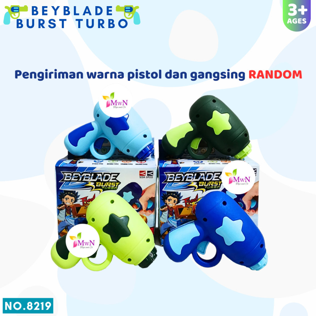 MWN Mainan Pistol Pelontar Launcher Beyblade No.8219