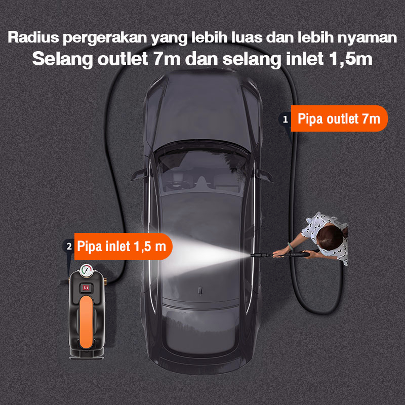 Alat steam cuci motor 200Bar mobil Jet Cleaner mesin cuci mobil tekanan tinggi pressure washer jet cleaner Cuci Steam Mobil