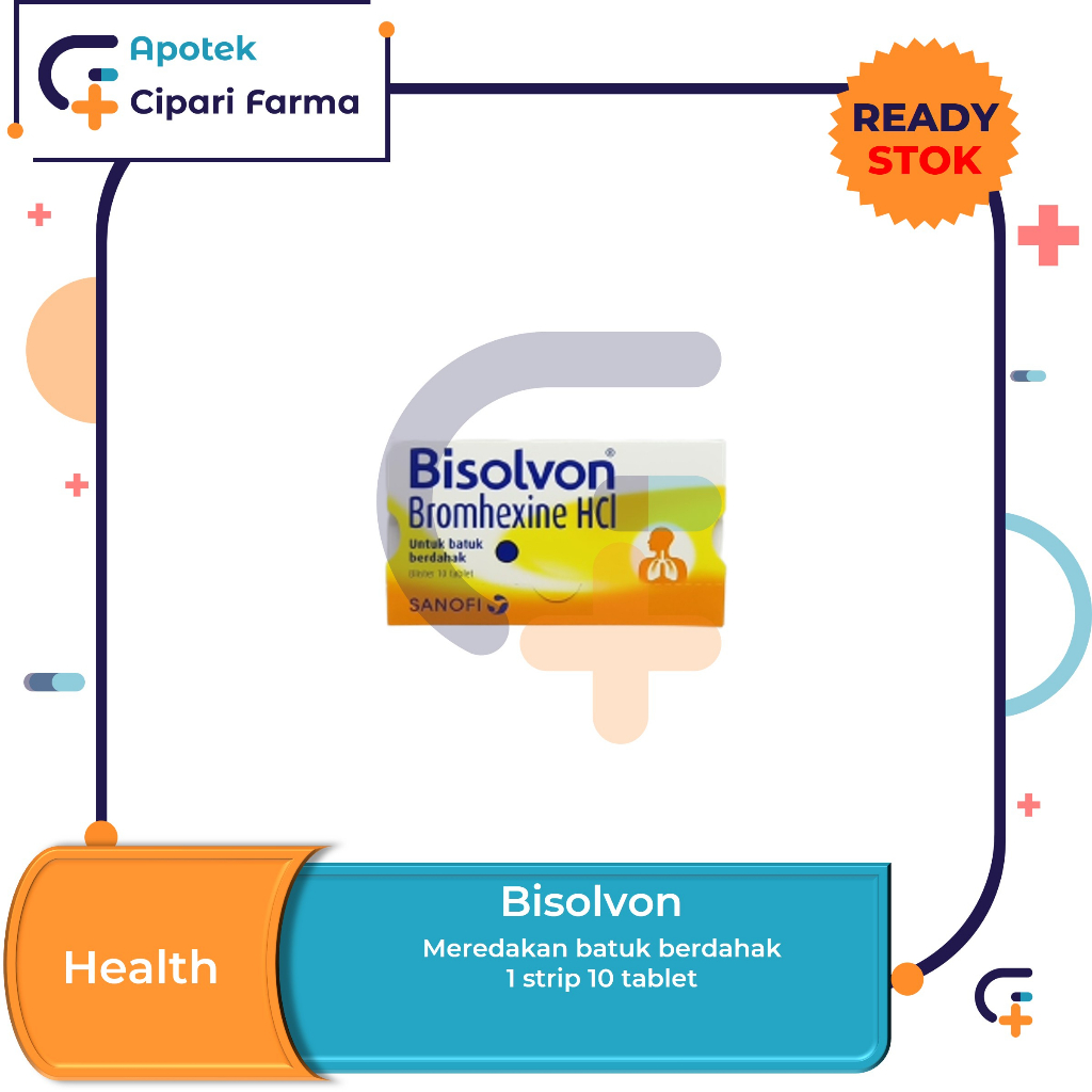 Bisolvon Tablet Obat Untuk Batuk Berdahak | Pengencer Dahak isi 10 Tablet