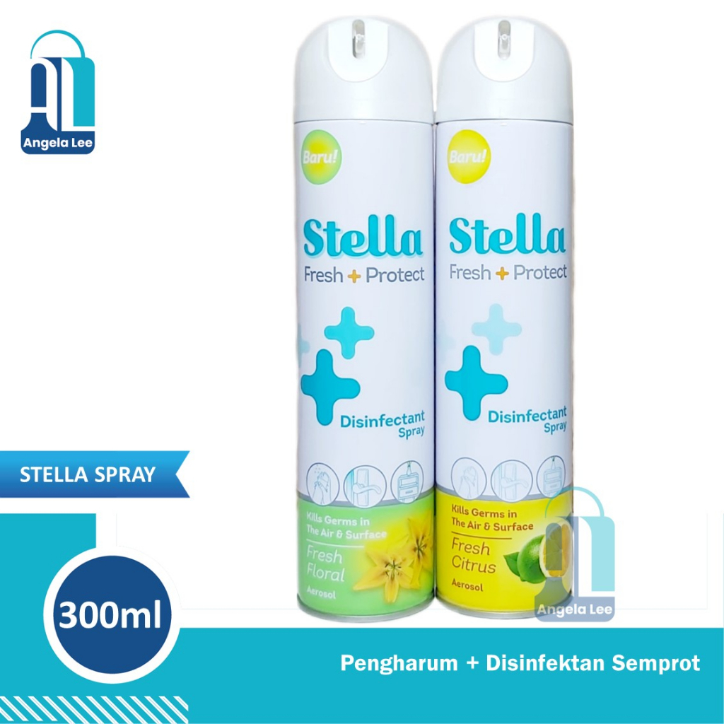 Stella Disinfectant Spray Fresh+Protect Pengharum Ruangan &amp; Semprot Barang 300ml Aerosol