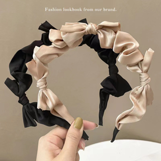 GO!BD1157 Bandana Wanita Gaya Korea Bando Simpul Pita Satin Fashion Aksesoris Wanita Korean Import