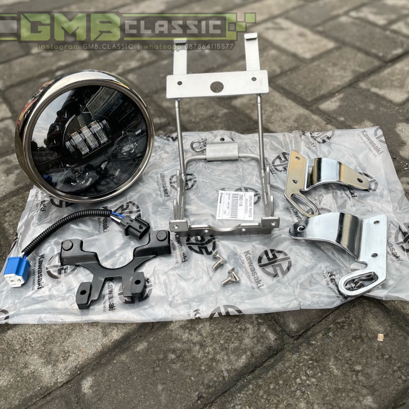 lampu depan ninja ss bulat chrome / Breket Lampu Ninja SS s r set daymaker daymaker 7inc lampu ninja