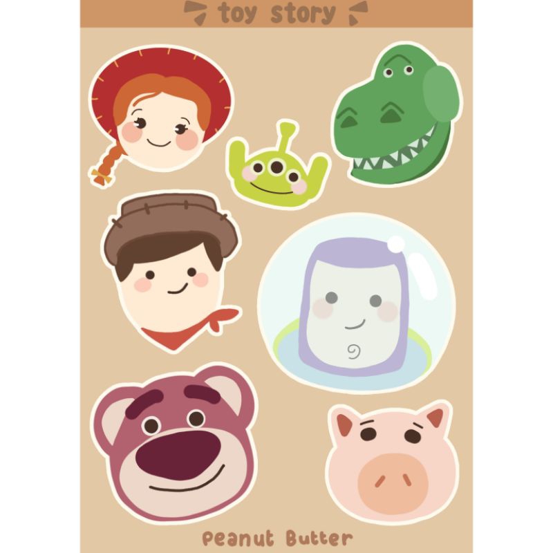 

Sticker Sheet Toy Story Aesthetic Journal || Stiker Kiss Cut Doff