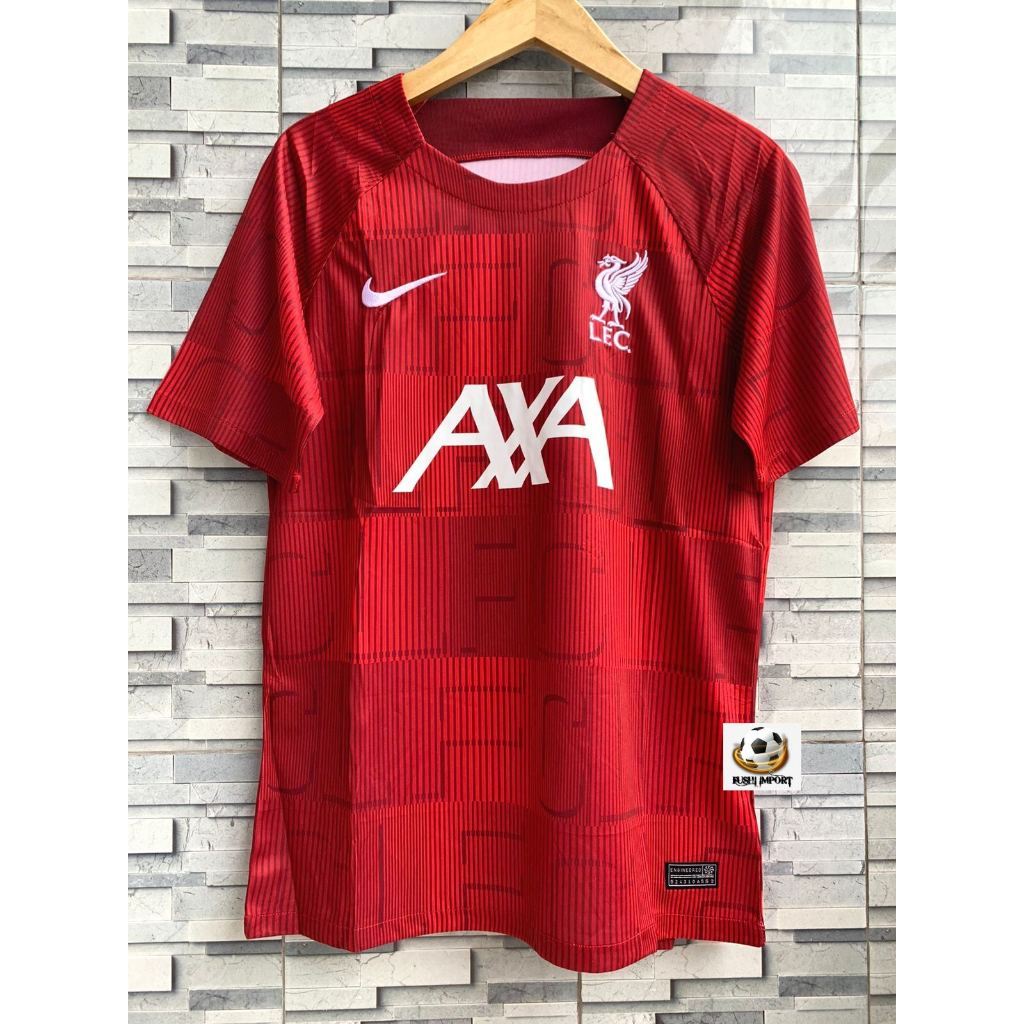 Jersey Baju Bola Lvrpll Pre-Match Red Shirt NEW 2022 2023 Grade Ori