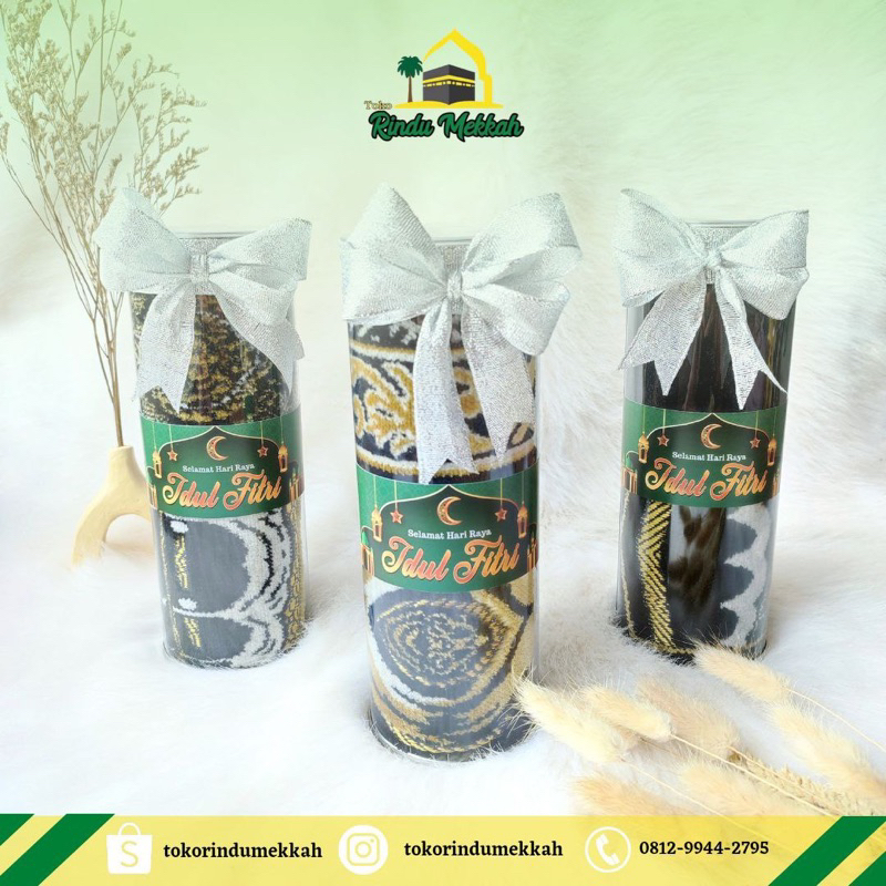 Souvenir hampers sajadah kiswah mini tanung mika