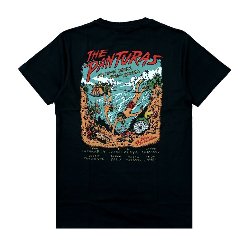 Sugarcave Tshirt THE PANTURAS - TOUR OMBAK BANYU ASMARA Black