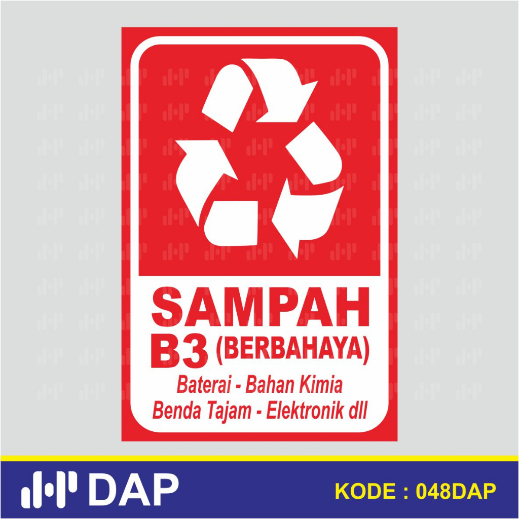 

048 - STIKER KETERANGAN TEMPAT SAMPAH - VYNIL - TERBAIK