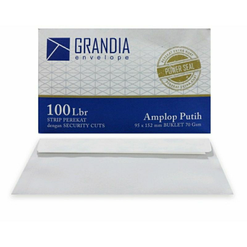 

Amplop Putih Grandia ukuran standar 152mmx95mm