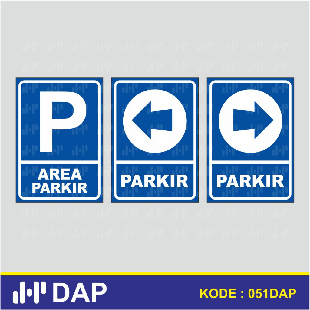 

051 - STIKER KETERANGAN PARKIR - VYNIL - TERBAIK