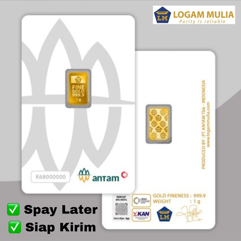 1 Gram LM ANTM ✅SpeyIaterr  ✅Siap Kirim (Reg/Instant)