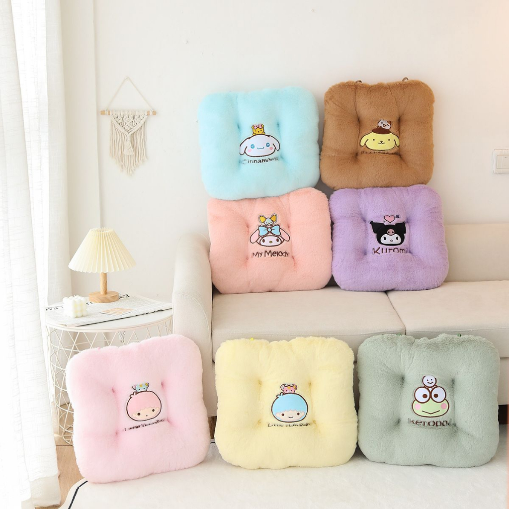 BANTAL ALAS KURSI DUDUK CINNAMOROLL MELODY KUROMI POMPOMPURIN TWIN STARS KIKI LALA KEROPPI BONEKA