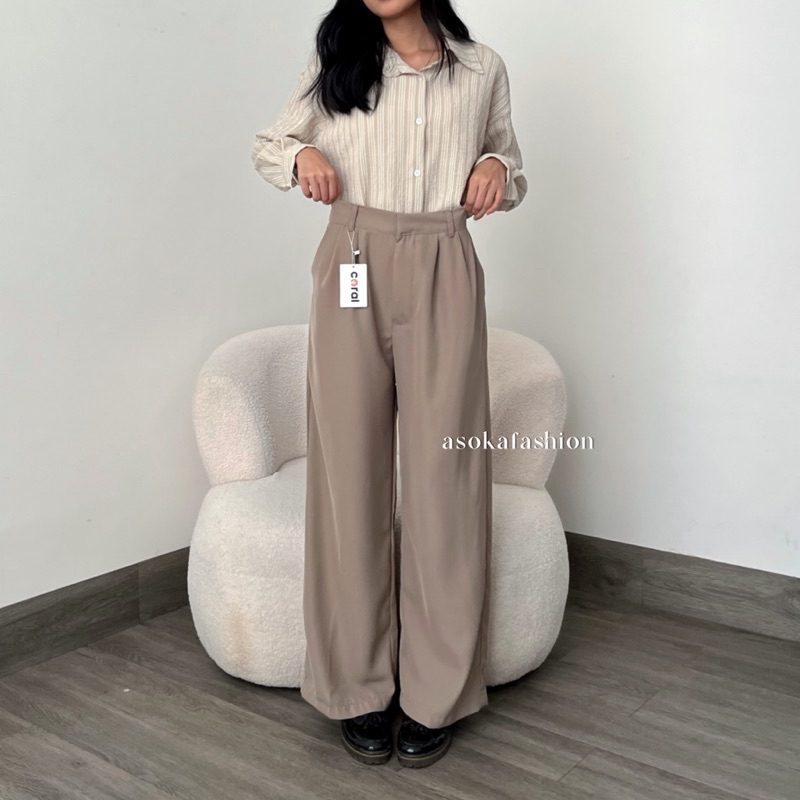 ASOKA Loose Pants 999 (PART 1) Trousers Wanita - Celana Kulot Wanita - Celana Kantor Formal/Casual