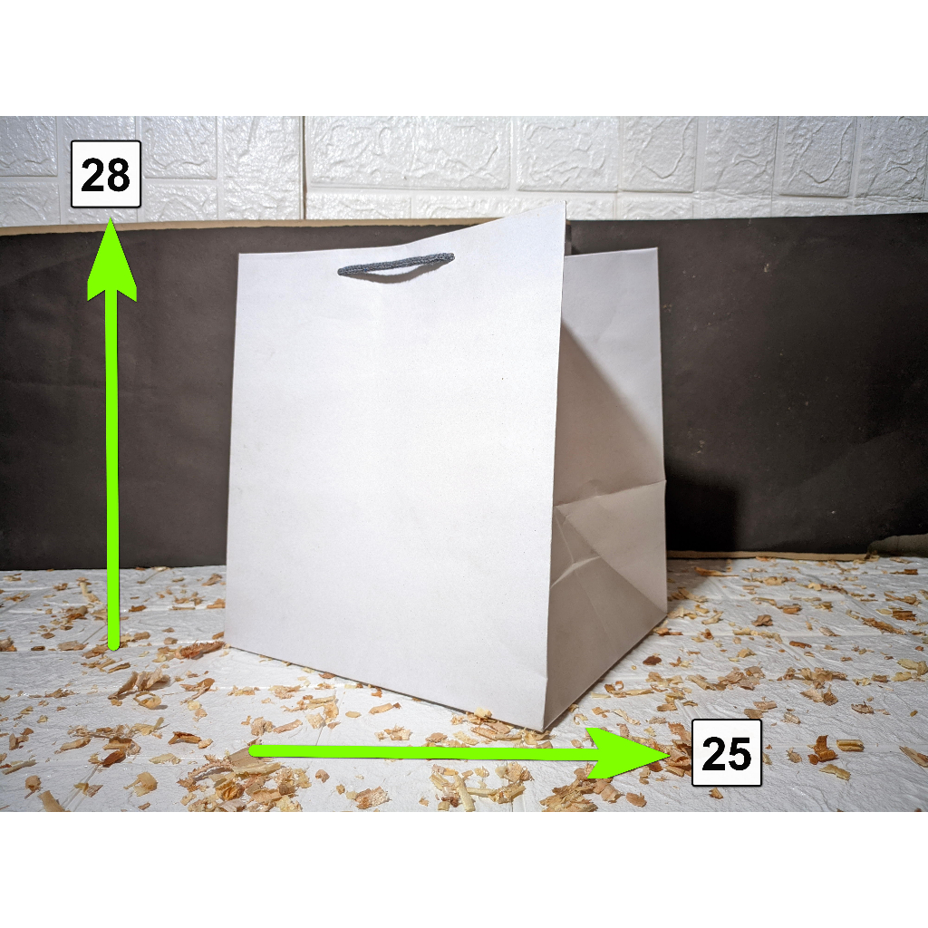 

Paperbag R10B Polos Warna Putih P25xL22xT28