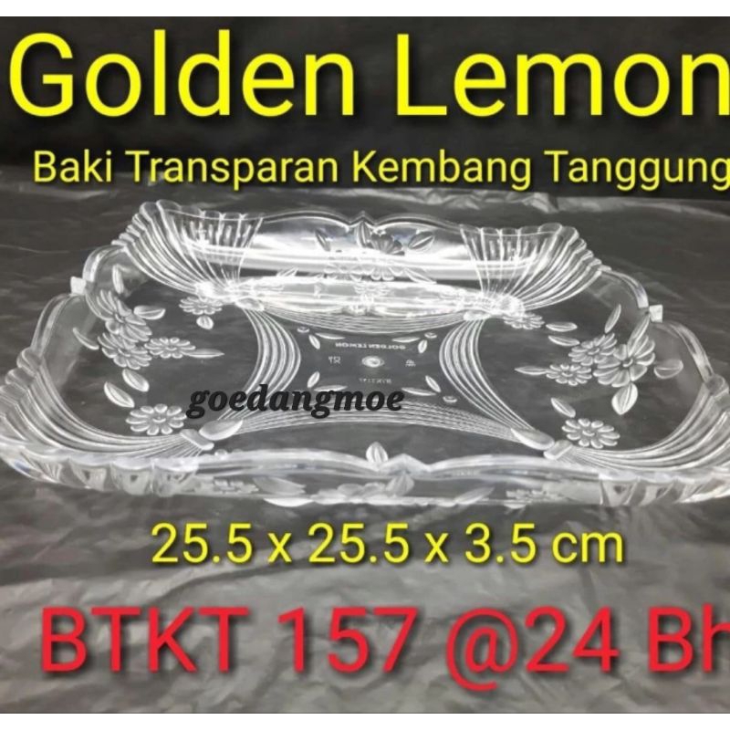 GOLDEN LEMON Baki transparan akrilik kembang BTKT157 BTKK156