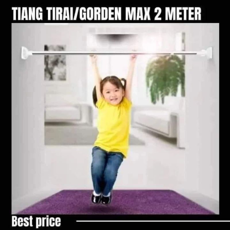 TIANG TIRAI/GORDEN MAX 2 METER