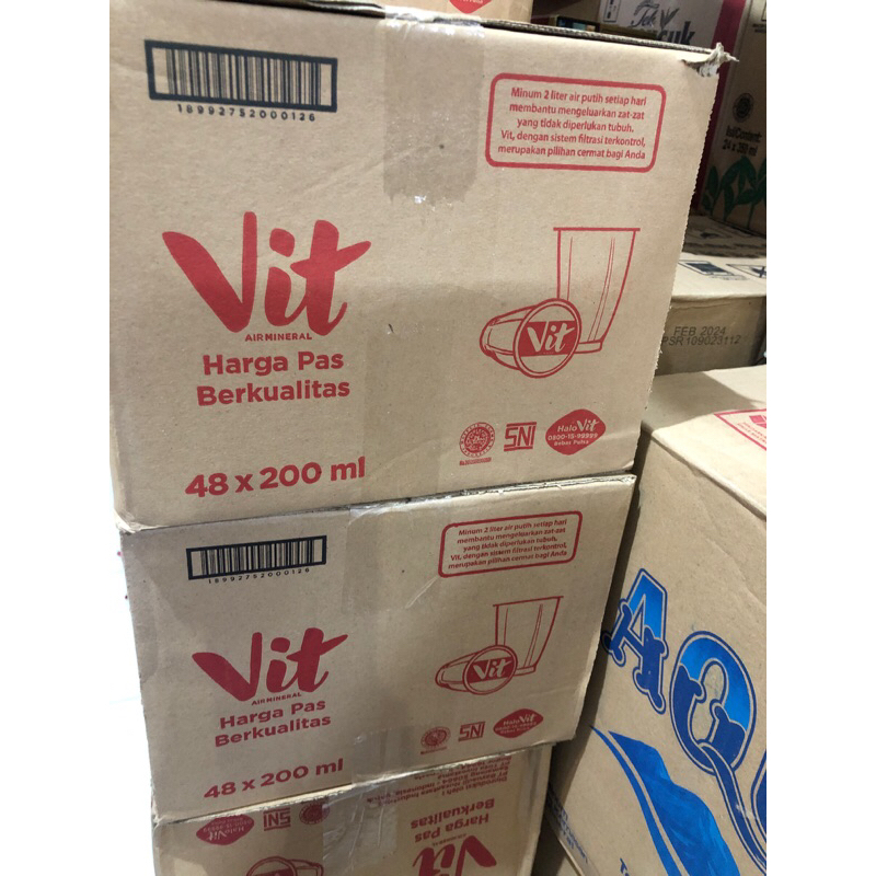 [Karton Gelas] VIT AIR MINERAL Gelas 200 ml isi 48 cup