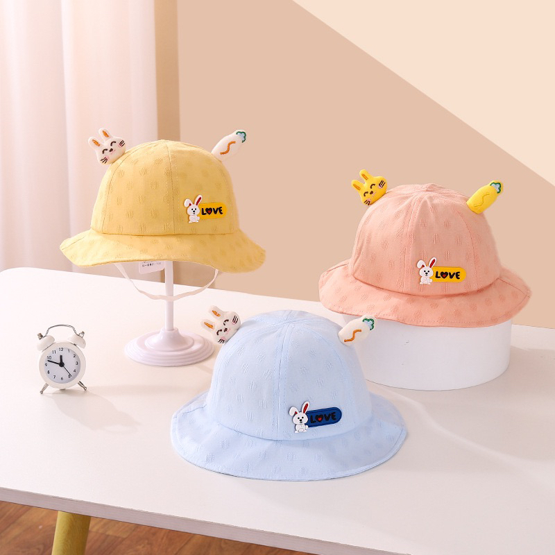 8-20bulan Topi Bucket Anak Perempuan Model Pattern Rabbitlove