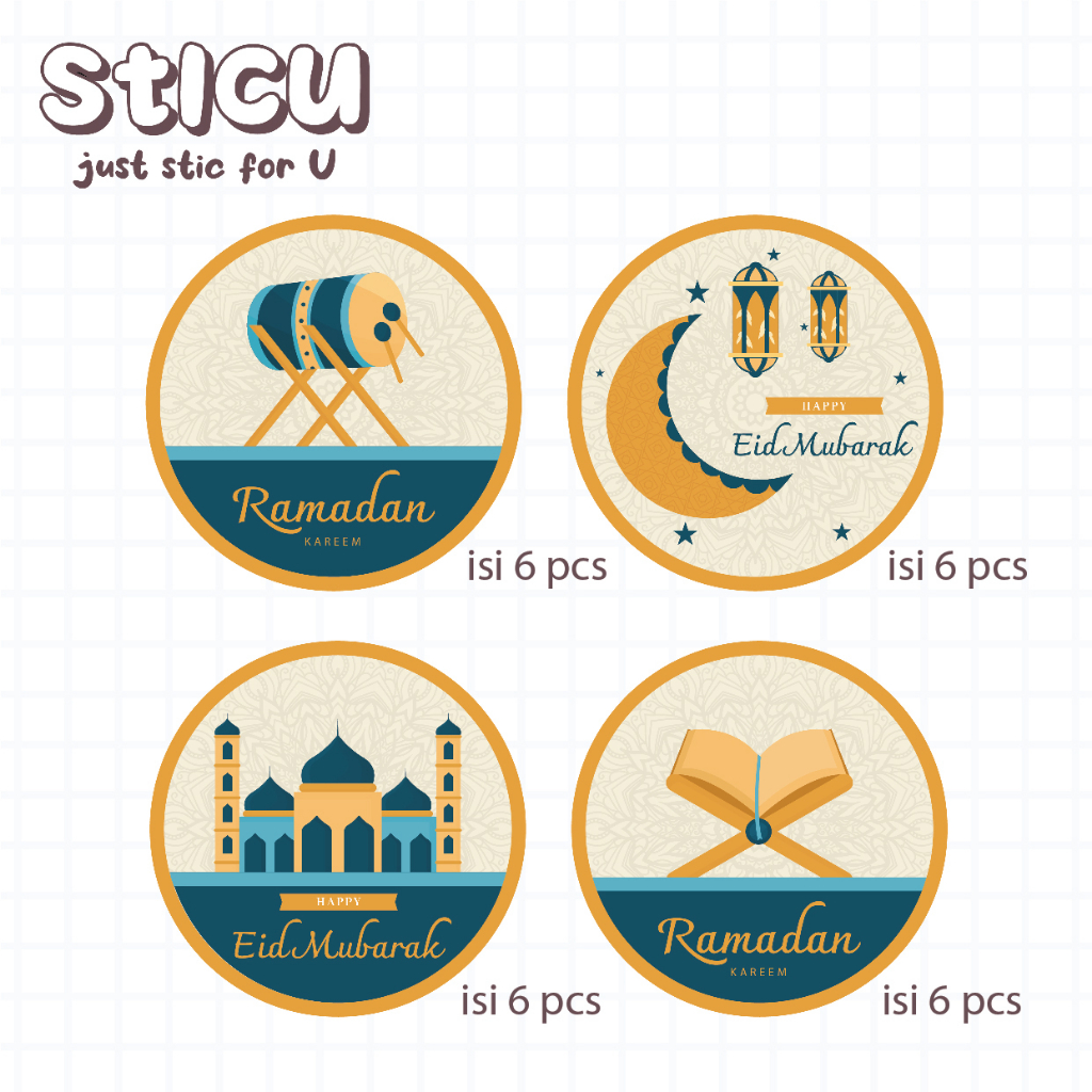 

RAMADHAN SERIES STICKER PACK V1 - STIKER PACKAGING HAMPERS BINGKISAN (24 PCS)