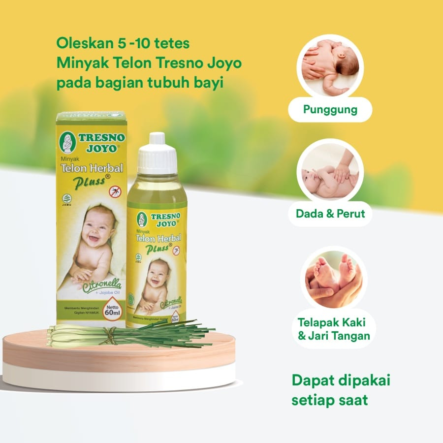 Tresnojoyo Minyak Telon ORIGINAL CITRONELA 100ml get Free 30ml