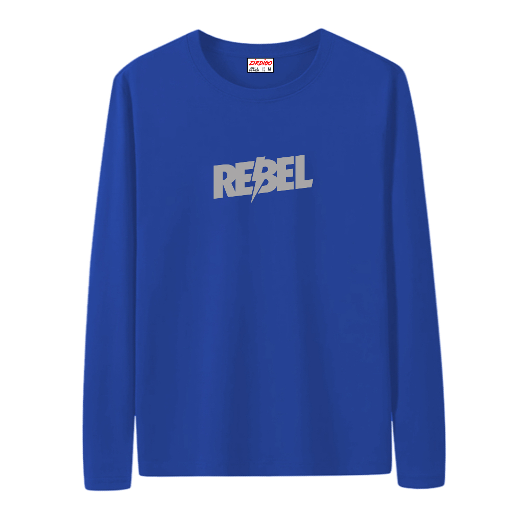 Zirdigo Kaos REBEL Tex Silver Lengan Panjang Print Quality