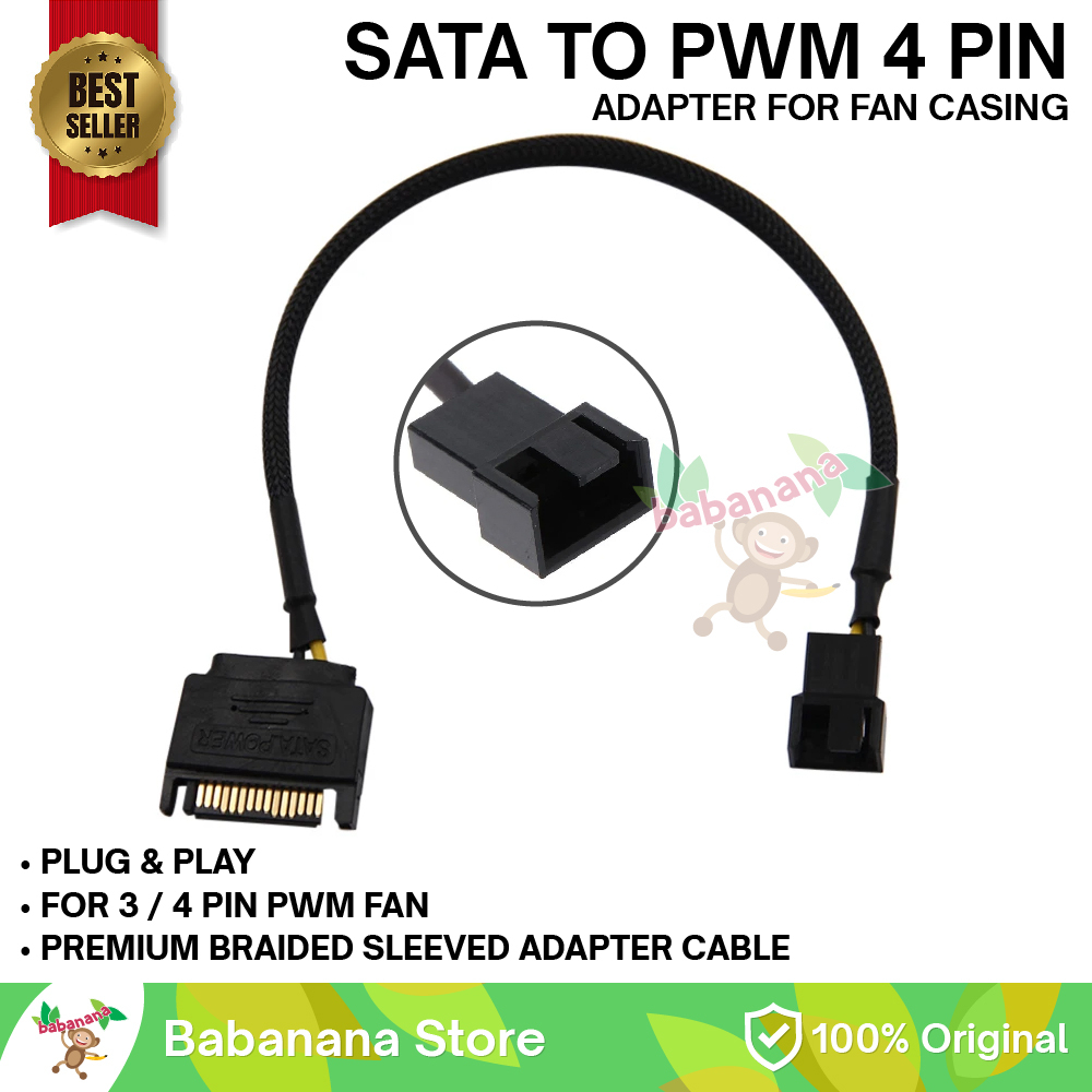 Kabel Sata to PWM Converter Adapter fan kipas casing case pc konverter