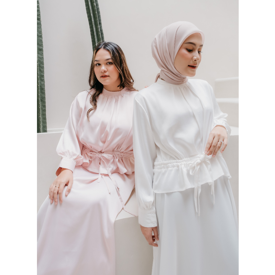 Ms Daisy Amira Satin Top and Skirt Set (MODEST COLLECTION)