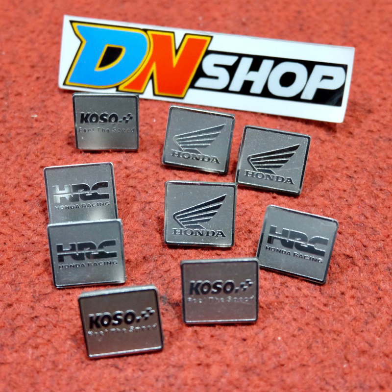 Emblem batok stainless honda koso hrc