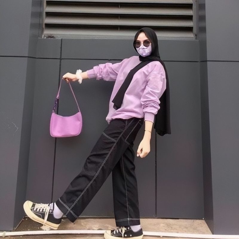 [ UNISEX ] CELANA KULOT CARGO WANITA DAN PRIA MODEL KOREAN