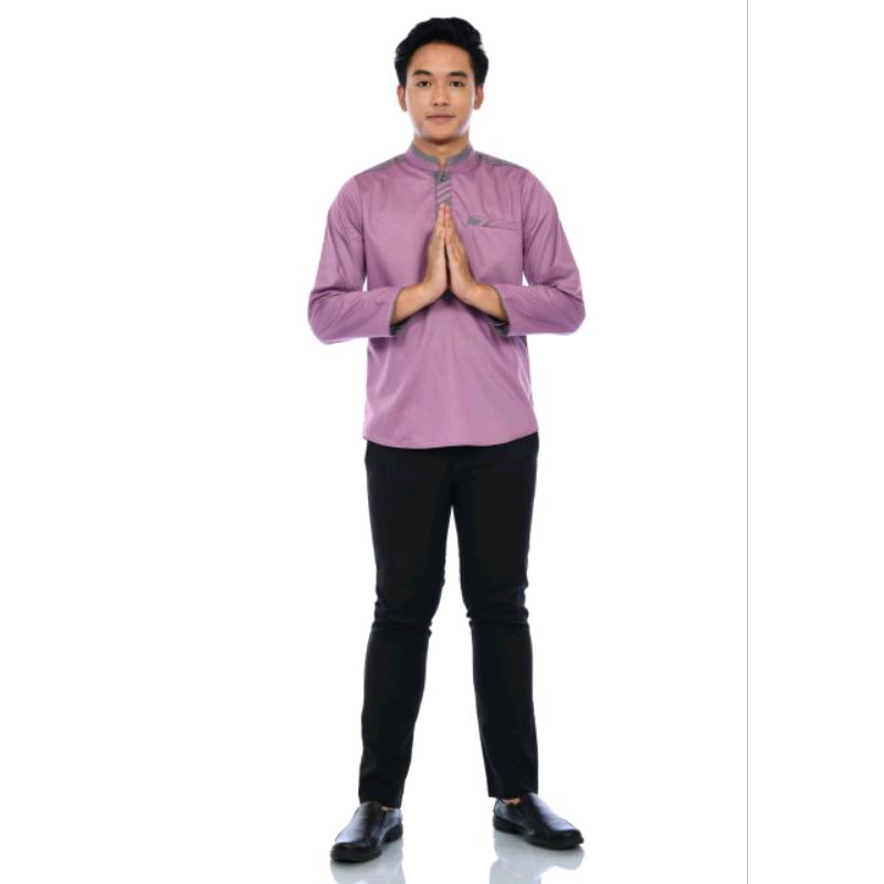 BAJU MUSLIM KEMKO TANGGAN PANJANG LILAC ORIGINAL - KEMKO QURTA LILAC / KOKO QURTA DEWASA LILAC - KEM