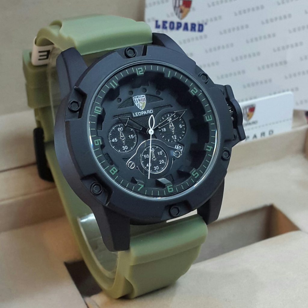 Jam tangan Rubber LEOPARD original A7