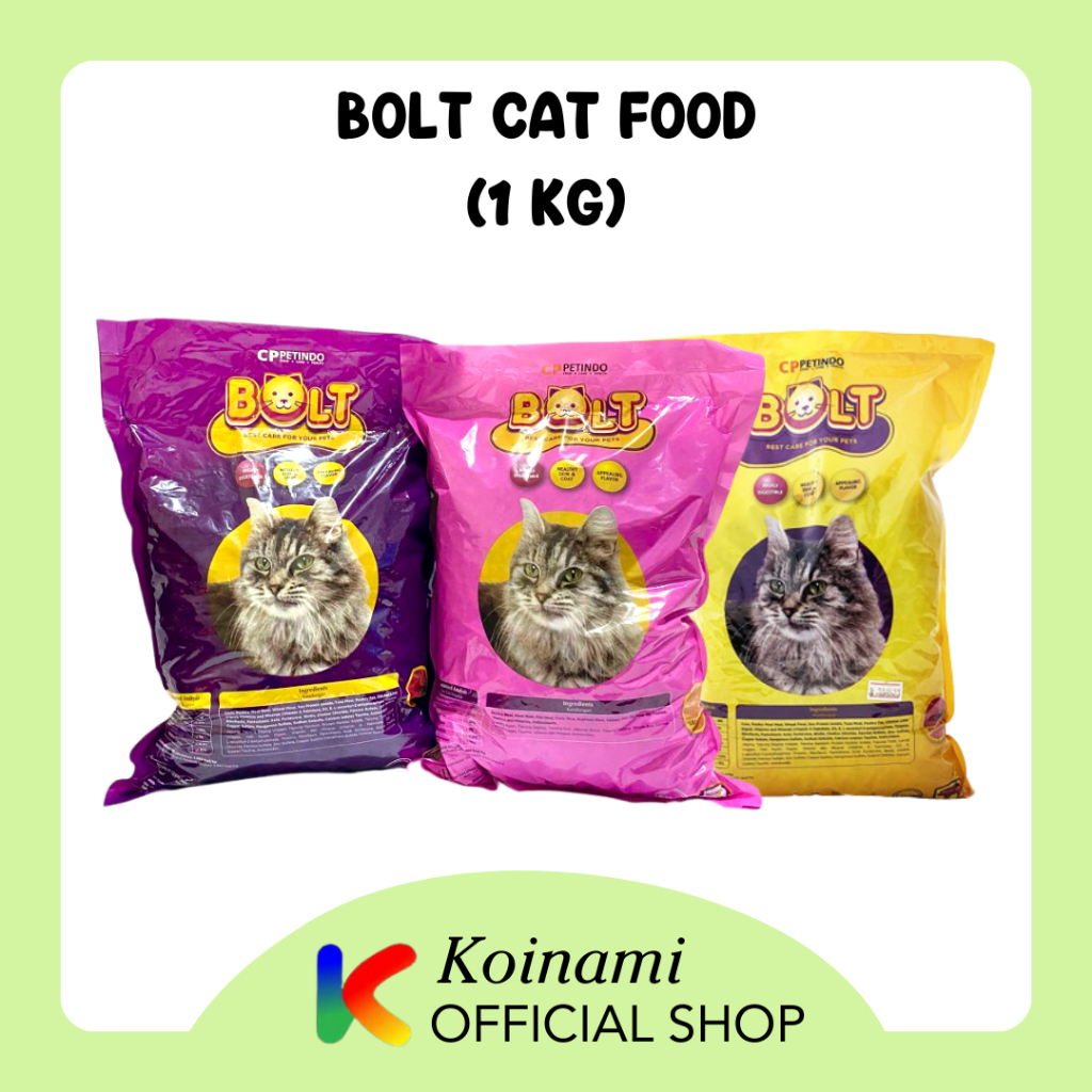 BOLT CAT FOOD 1kg / cat food / dray food / pakan hewan / makanan kucing / petshop