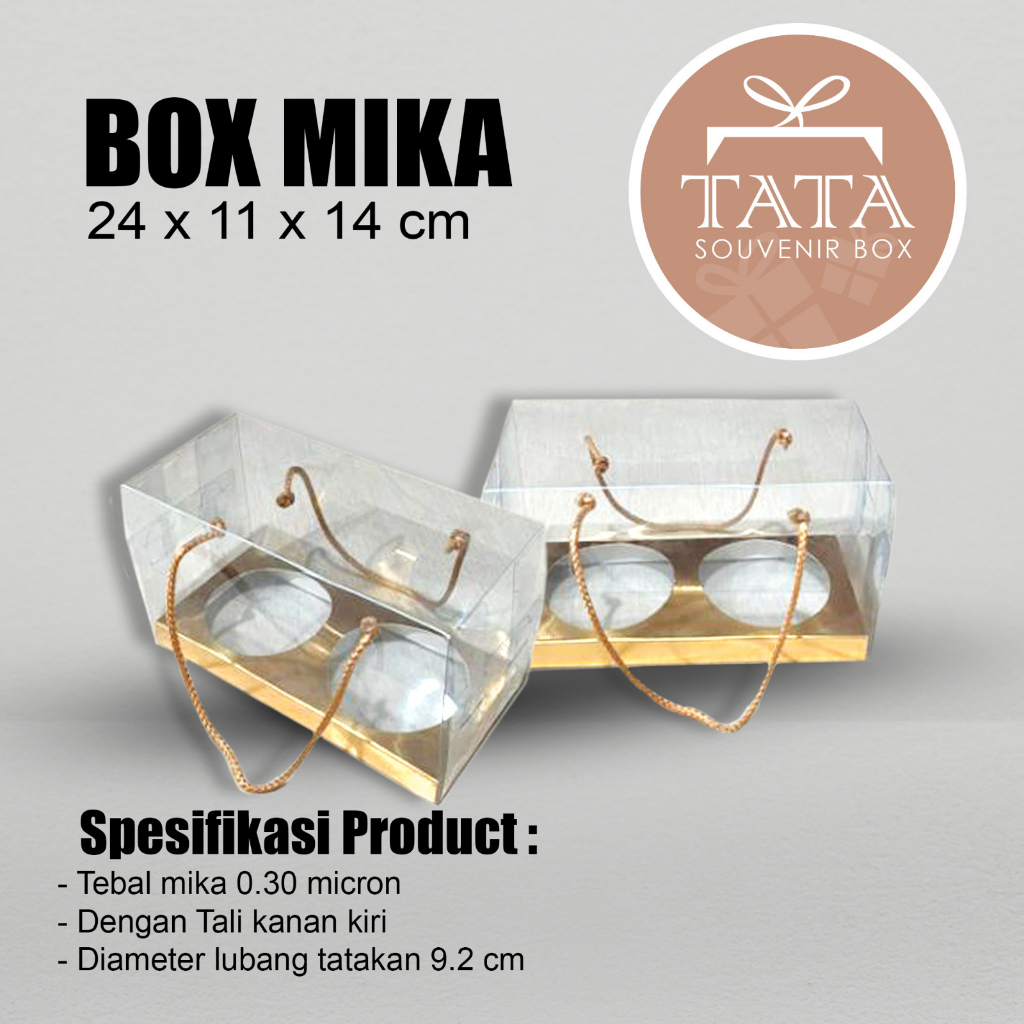 Kotak Mika Kue &amp; Toples Uk. 24 x 11 x 14 ( Min Order 10 Biji )