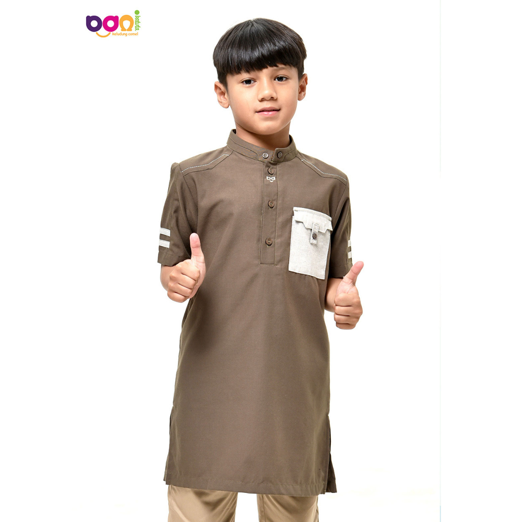 Jubah koko anak laki laki Jukid Azis |  Atasan anak laki laki lengan pendek | Koko lengan pendek ana