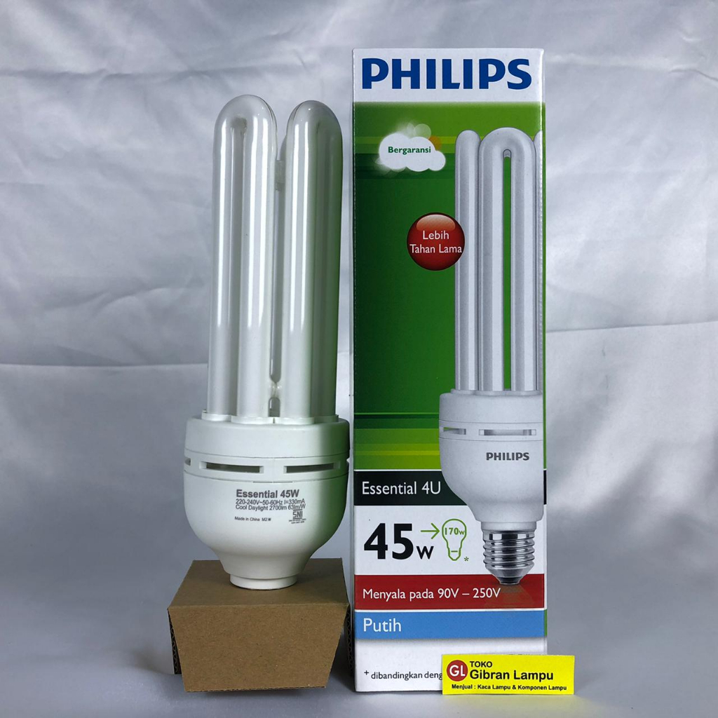 Lampu Philips Essential 4U 35w 45w 55w - Lampu Hemat Energi Jari LHE