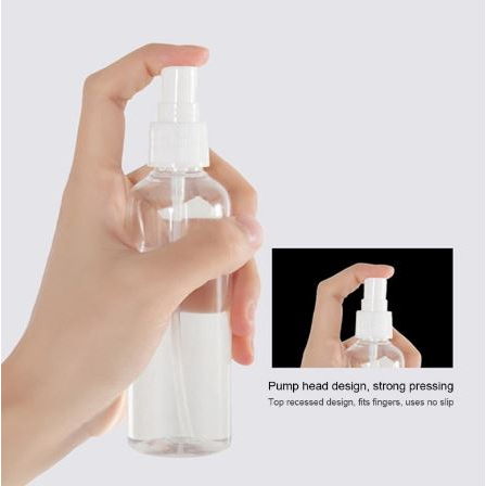 Botol Spray Parfum 60ml Bahan Plastik Transparant untuk Travel