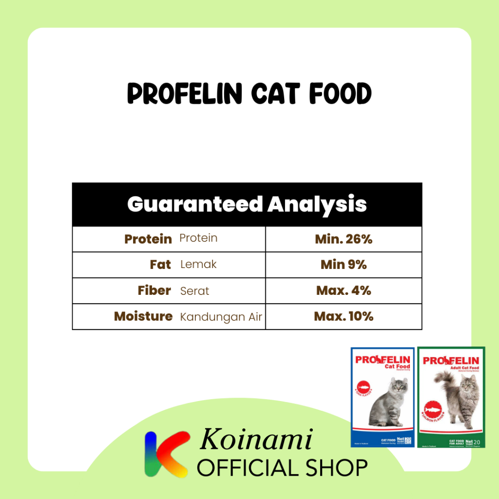 PROFELIN 1kg / makanan kucing / hewan / dray food / cat food / pet / pakan