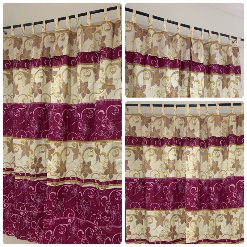 Pomo Murah Tirai Gorden Hordeng motif bunga Felice bisa untuk Gorden Jendela Hordeng jendela