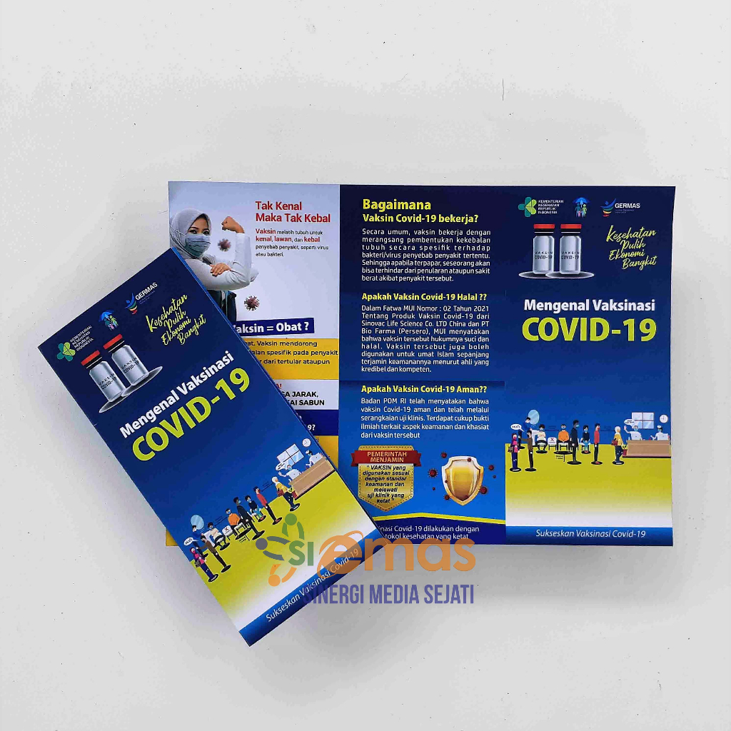 Brosur Mengenal Vaksinasi Covid, Leaflet Mengenal Vaksinasi covid, mengenal vaksinasi covid-19