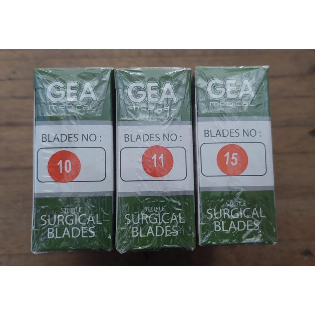 SURGICAL BLADES GEA - MATA PISAU BEDAH - BISTURI - PISAU OPERASI PERBOX 100pcs