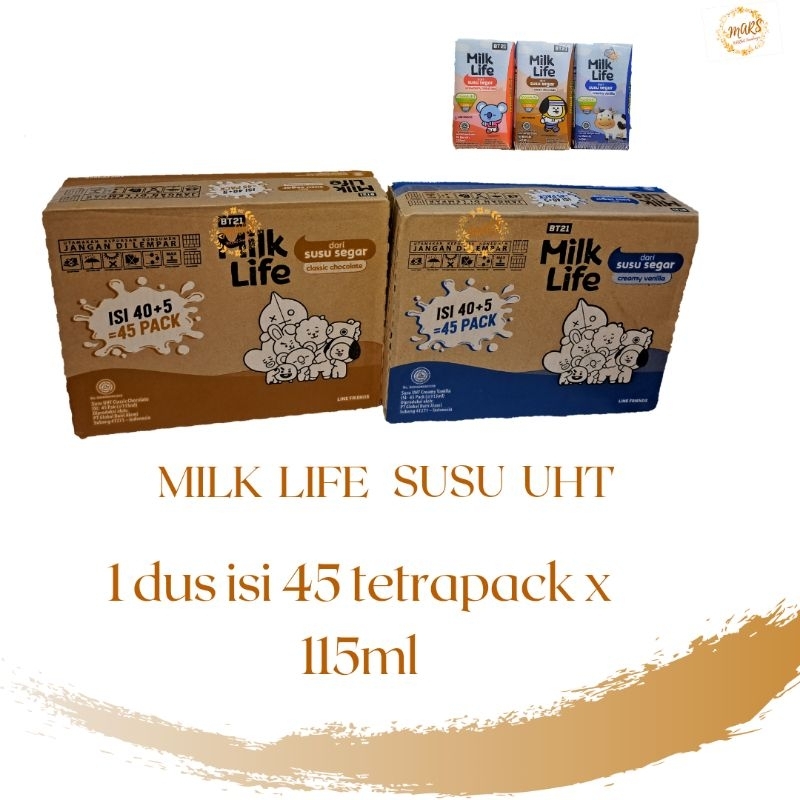 Susu UHT Milk Life 115 ml ( 1 dus isi 45 kotak)