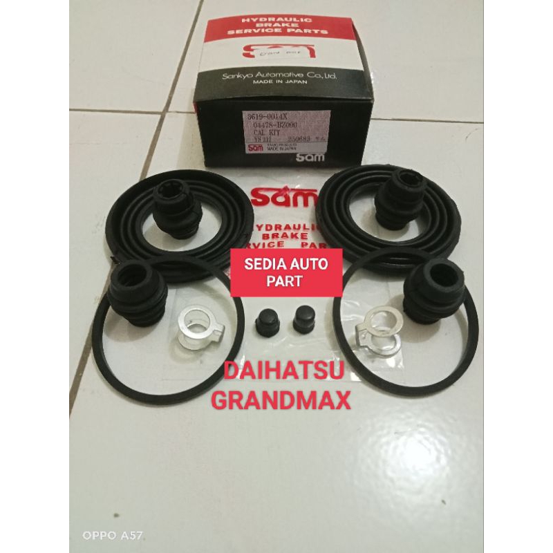 CALIPER KIT KARET SEAL REM CAKRAM DEPAN DAIHATSU GRANDMAX MERK SAM