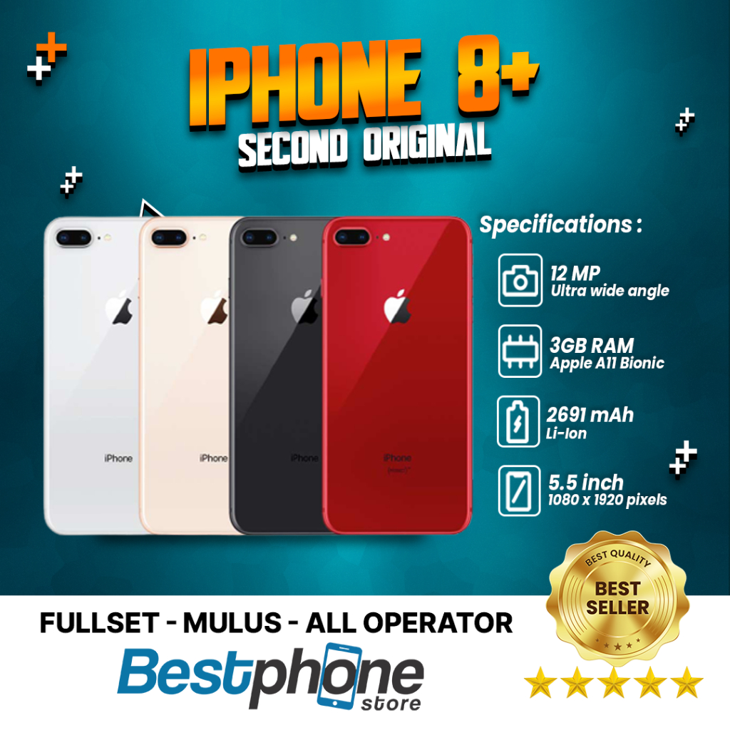 iPhone 8 Plus 256GB 64GB Second Mulus Original Fullset