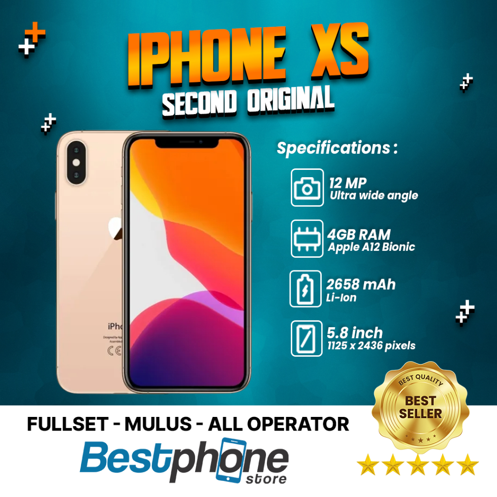 IPHONE XS 512GB 256GB 64GB SECOND ORIGINAL 100% FULLSET TERAWAT MULUS