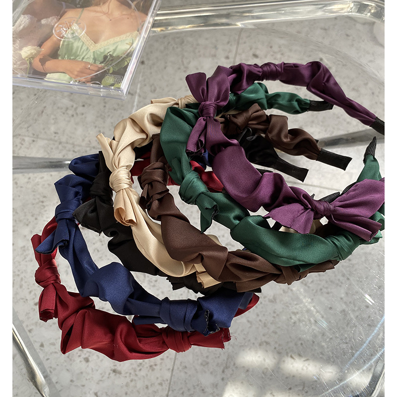 SS BANDO KOREA DEWASA TIGA PITA SCRUNCHIE BANDANA ANAK BAHAN SATIN 3 PITA AKSESORIS RAMBUT FASHION