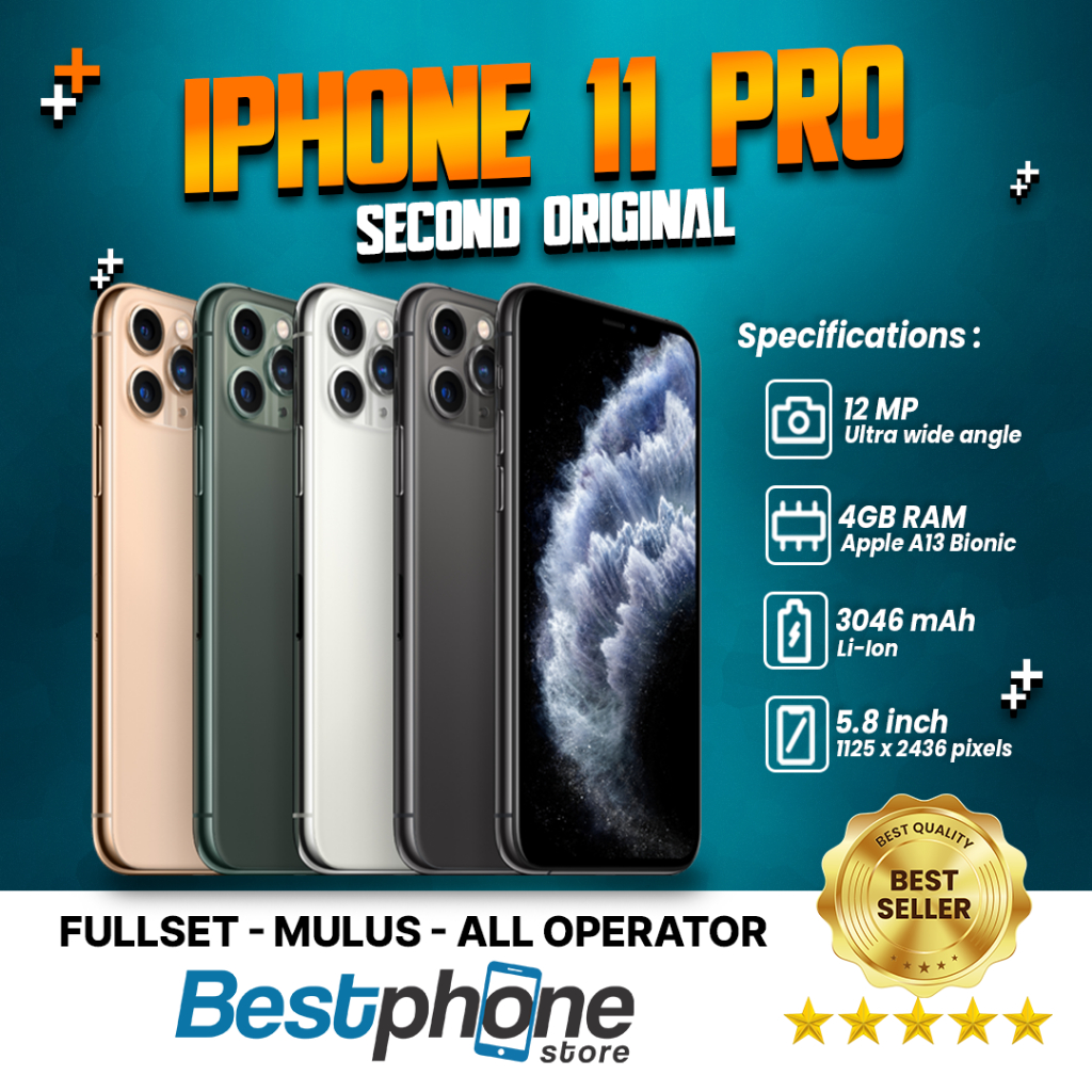 iPhone 11 Pro 64Gb 256Gb 512Gb Fullset Lcd Original 100% Mulus No Recond No Refurb Terawat