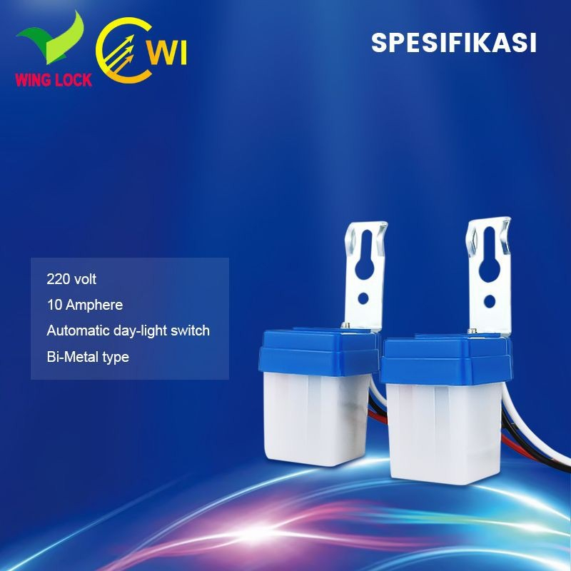 PHOTOCELL SENSOR CAHAYA OTOMATIS 220v 3A WINGLOCK SENSOR LAMPU JALANAN 3A
