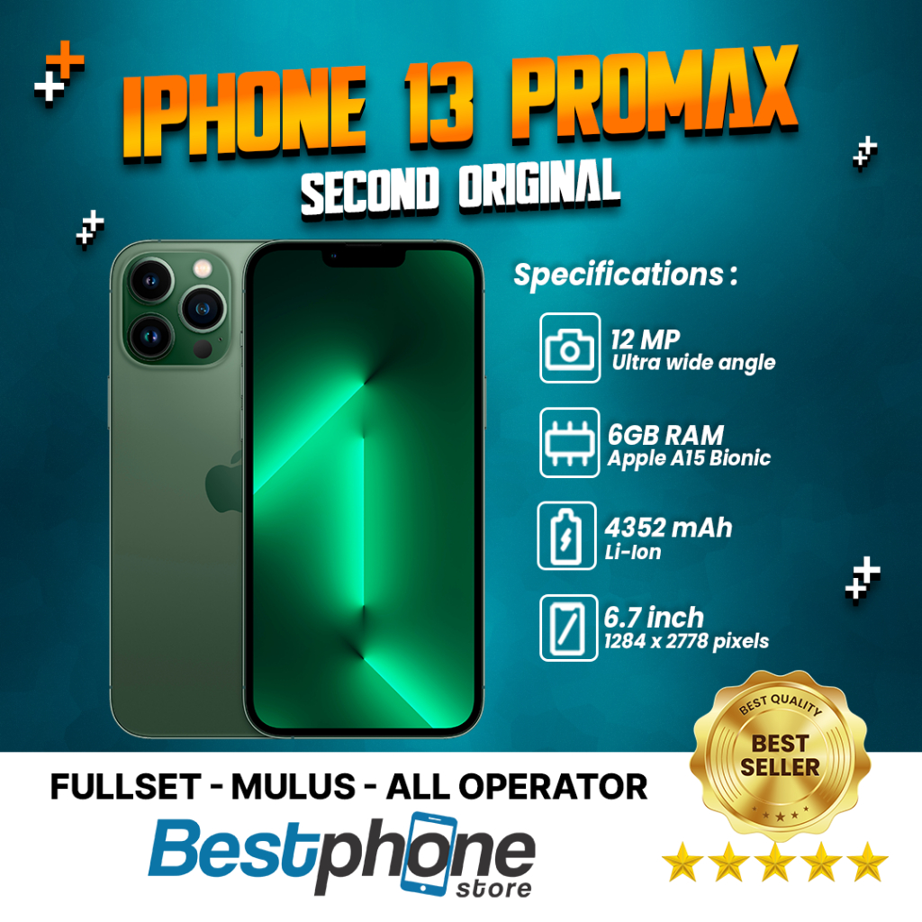 iPhone 13 Pro Max 128GB Second Original Ex Inter Kondisi Like New Fullset